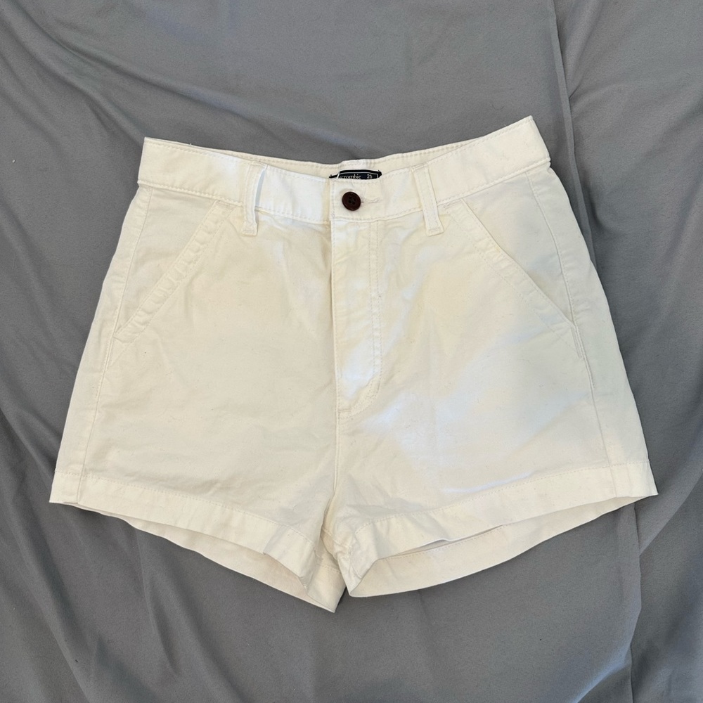 Abercrombie & Fitch White Chino Shorts
